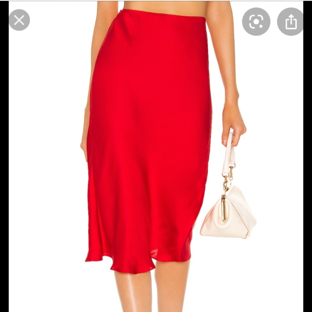 🆕Revolve Mayah Bias Midi Skirt in Fire Red
Bardot